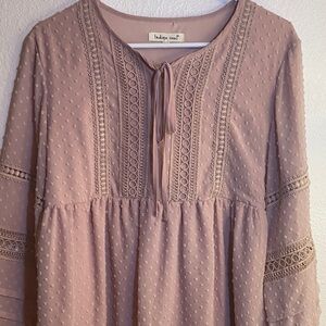 Indigo Soul Dusty Pink Lace Blouse